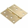 Hillman 4 in Residential Door Hinge with Square Corners Satin Brass 851958